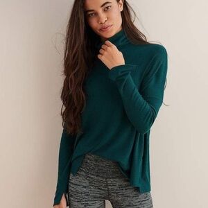 Aerie Ribbed Mock Neck Sweater